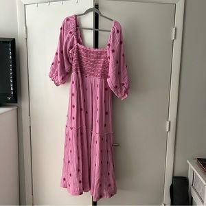 Free People Dahlia Embroidered Maxi Dress sz L
